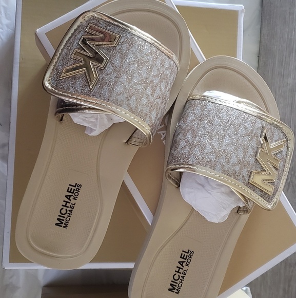 girls michael kors slides
